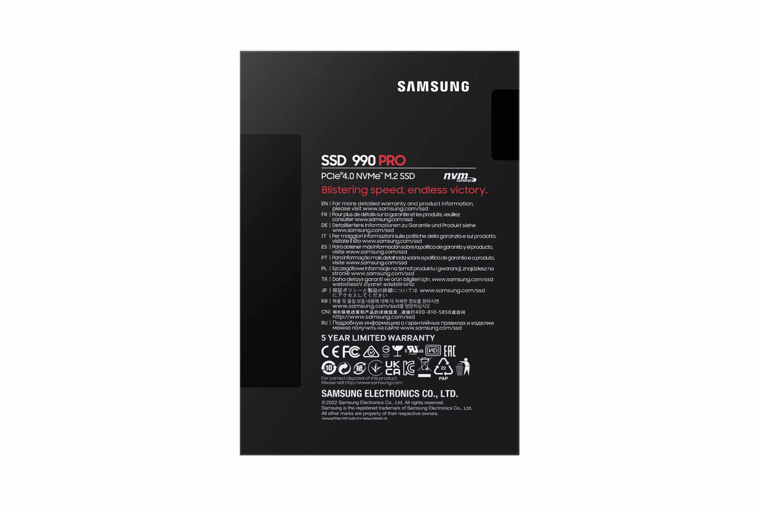 Disco SSD Samsung 990 Pro 2TB PCIe 4.0 NVMe M.2
