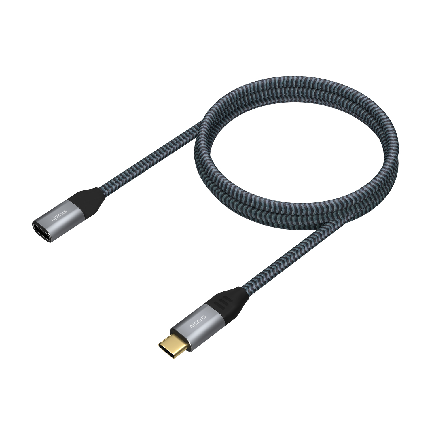 Cabo Aisens Usb 3.2 Tipo C 1m Cinza