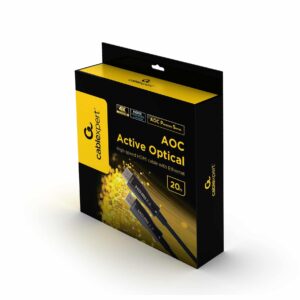 Cabo Hdmi Active Optical (AOC) Hdmi Macho para Hdmi Macho Alta Velocidade com rede AOC Premium Series 20 Metros
