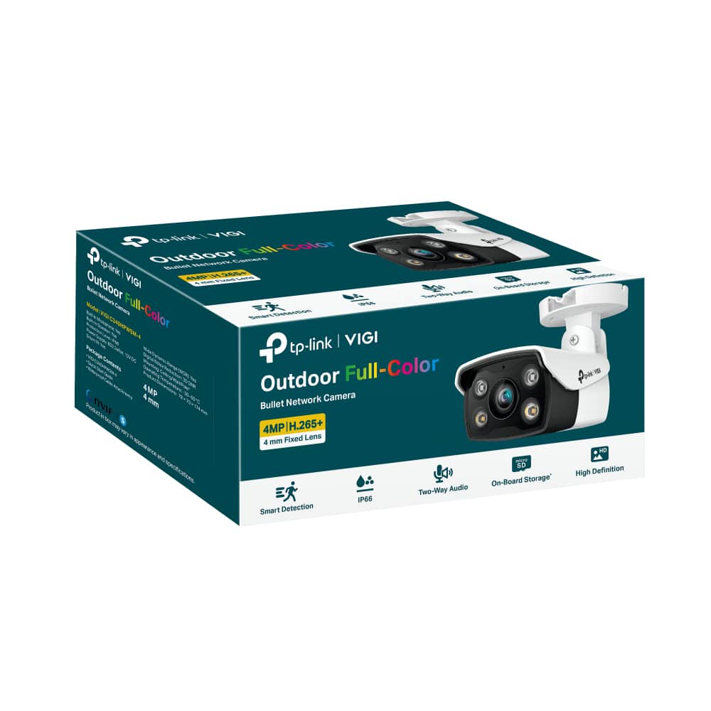Câmara TP-Link 6mm Cam Vigi 4MP IR Bullet Network