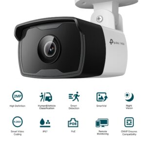 Câmara Outdoor TP-Link Cam Vigi 2MP IR Bullet Network