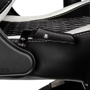 Cadeira noblechairs EPIC Real Leather - Preto / Branco / Ve