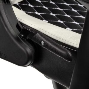 Cadeira noblechairs EPIC Real Leather - Preto / Branco / Ve