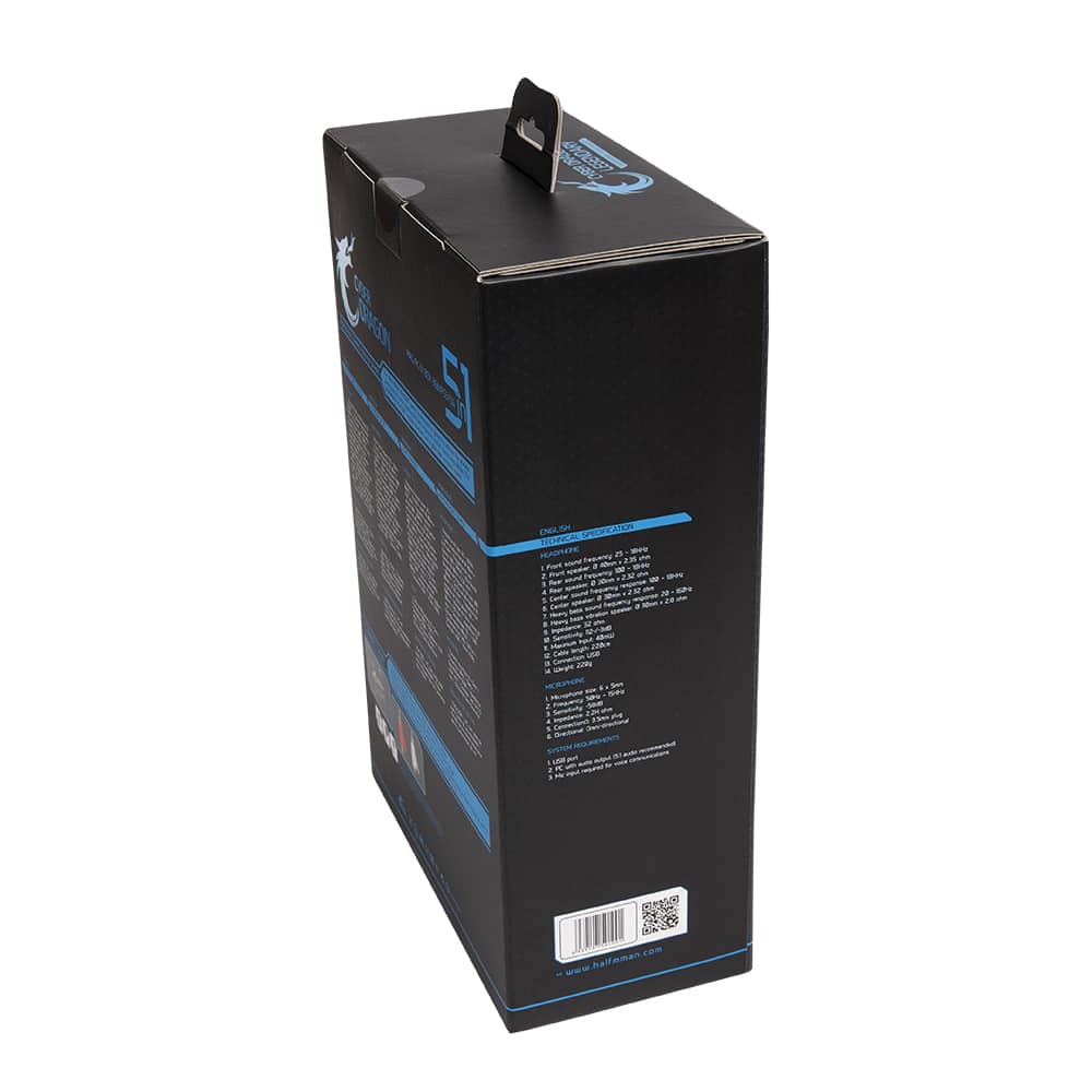 Auscultadores Gaming Halfmman Legendary 5 em 1 MAC/PC/PS3/XBOX/WII