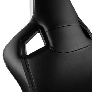 Cadeira noblechairs EPIC Real Leather - Preto / Branco / Ve