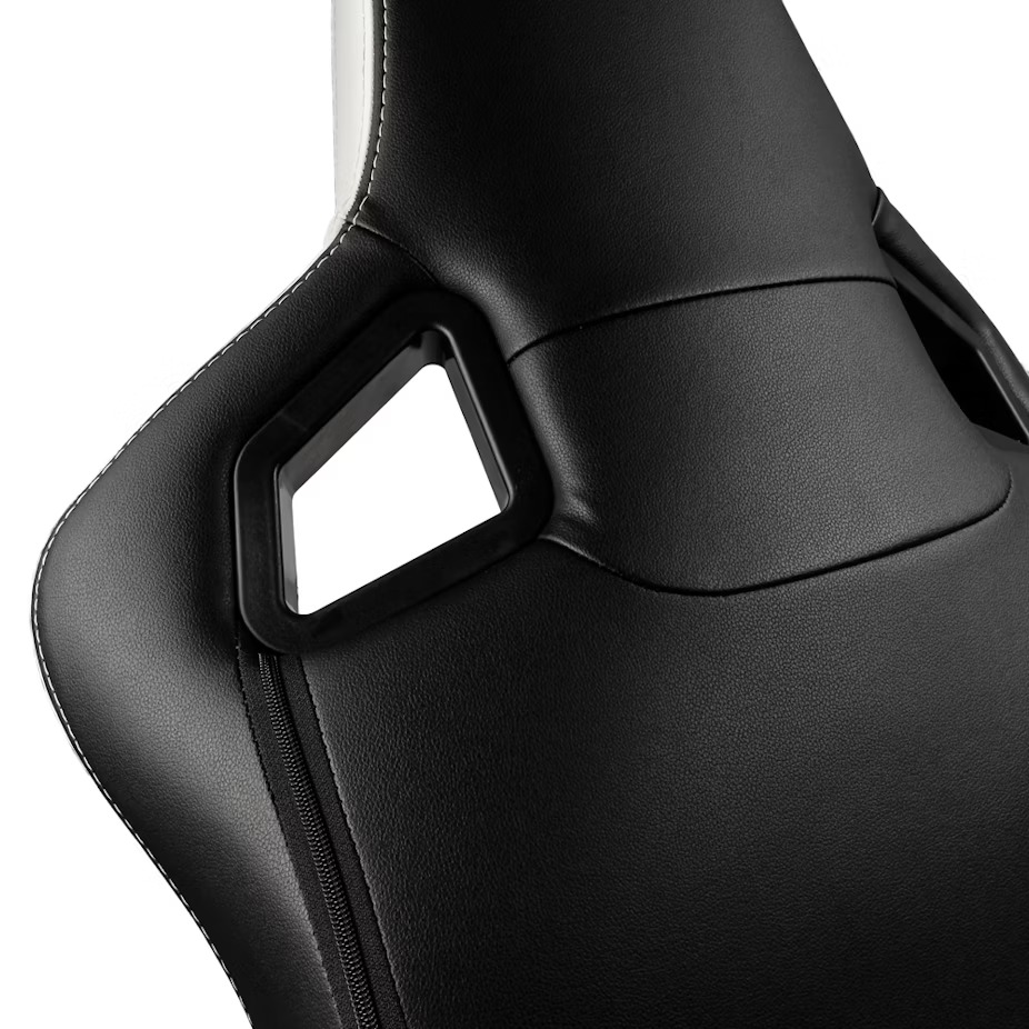 Cadeira noblechairs EPIC Real Leather - Preto / Branco / Ve