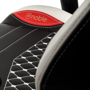 Cadeira noblechairs EPIC Real Leather - Preto / Branco / Ve