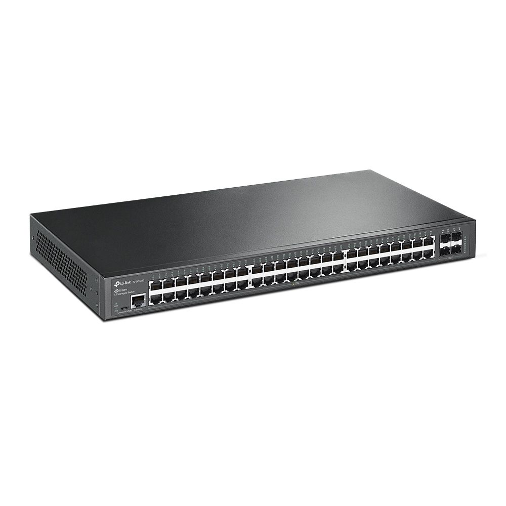Switch TP-Link JetStream 48 Portas Gigabit L2 com 4 slots SFP