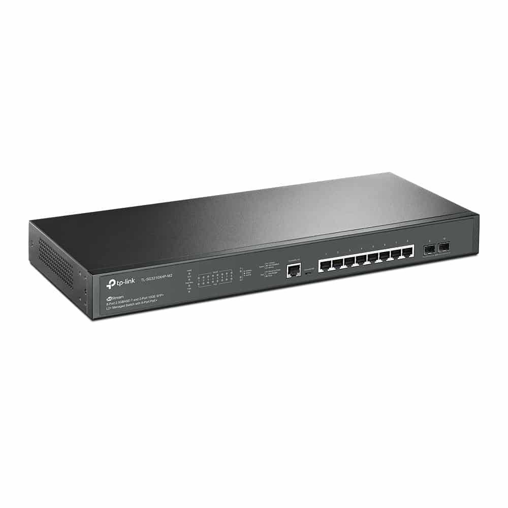 Switch TP-Link JetStream 8 Portas 2.5G, 2 Portas 10GE SFP+ L2+ c/ PoE+ 8 portas