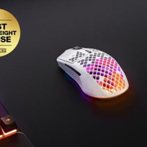 Rato Gaming Steelseries Aerox 3 RGB Wireless/Bluetooth 18000DPI Branco