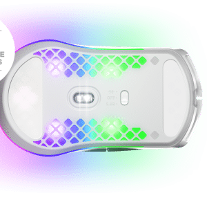 Rato Gaming Steelseries Aerox 3 RGB Wireless/Bluetooth 18000DPI Branco