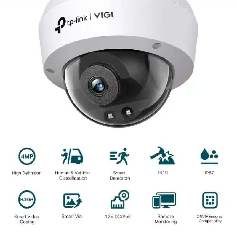 Câmara de Vigilância TP-LINK Interior Vigi Dome C240i 4mm Security 4mp