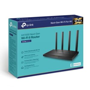 Router TP-Link AX1500 Wi-Fi 6 1201Mbps+300Mbps 3xGigabit LAN Ports