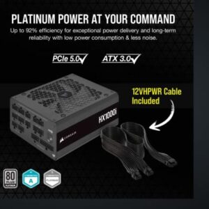 Fonte de Alimentação Corsair HX1000I 1000W 80 Plus Platinum