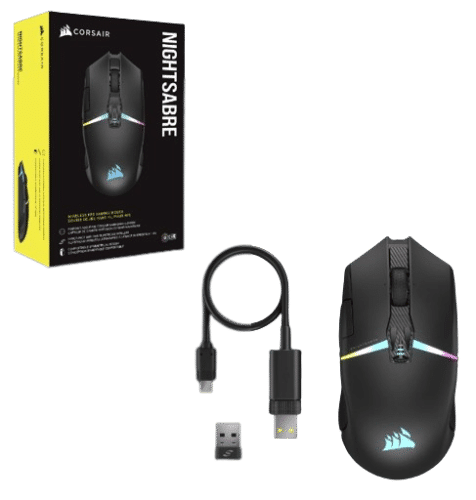 Rato Corsair Nightsabre Gaming RGB Wireless/Bluetooth 26000 Dpi Preto