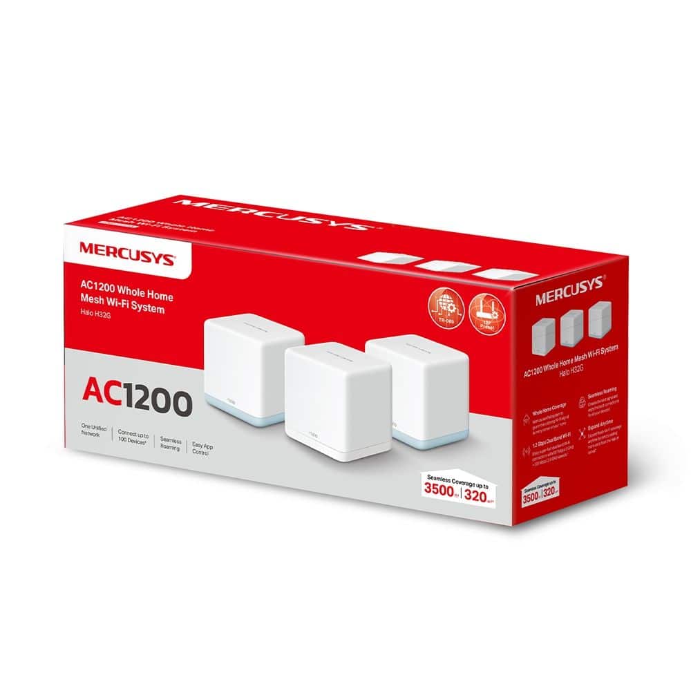 Router Mercusys AC1200 Whole Home Mesh Wi-Fi Sistema Pack 3