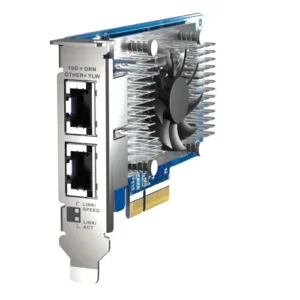 Adaptador de Rede QNAP QXG-10G2T PCIe 3.0 x4 baixo perfil 100M/1G/2.5G/5G/10 Gigabit Ethernet x 2