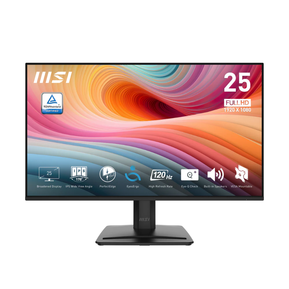 Monitor MSI MP251 E2 24.5" FullHD IPS 120Hz 1ms 1xVga 1xHdmi 1xDP Audio