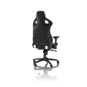 Cadeira noblechairs EPIC Real Leather - Preto / Branco / Ve