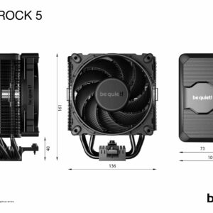 Dissipador Be Quiet! Dark Rock 5 210W para Socket 1700-1200-AM5-AM4-1150
