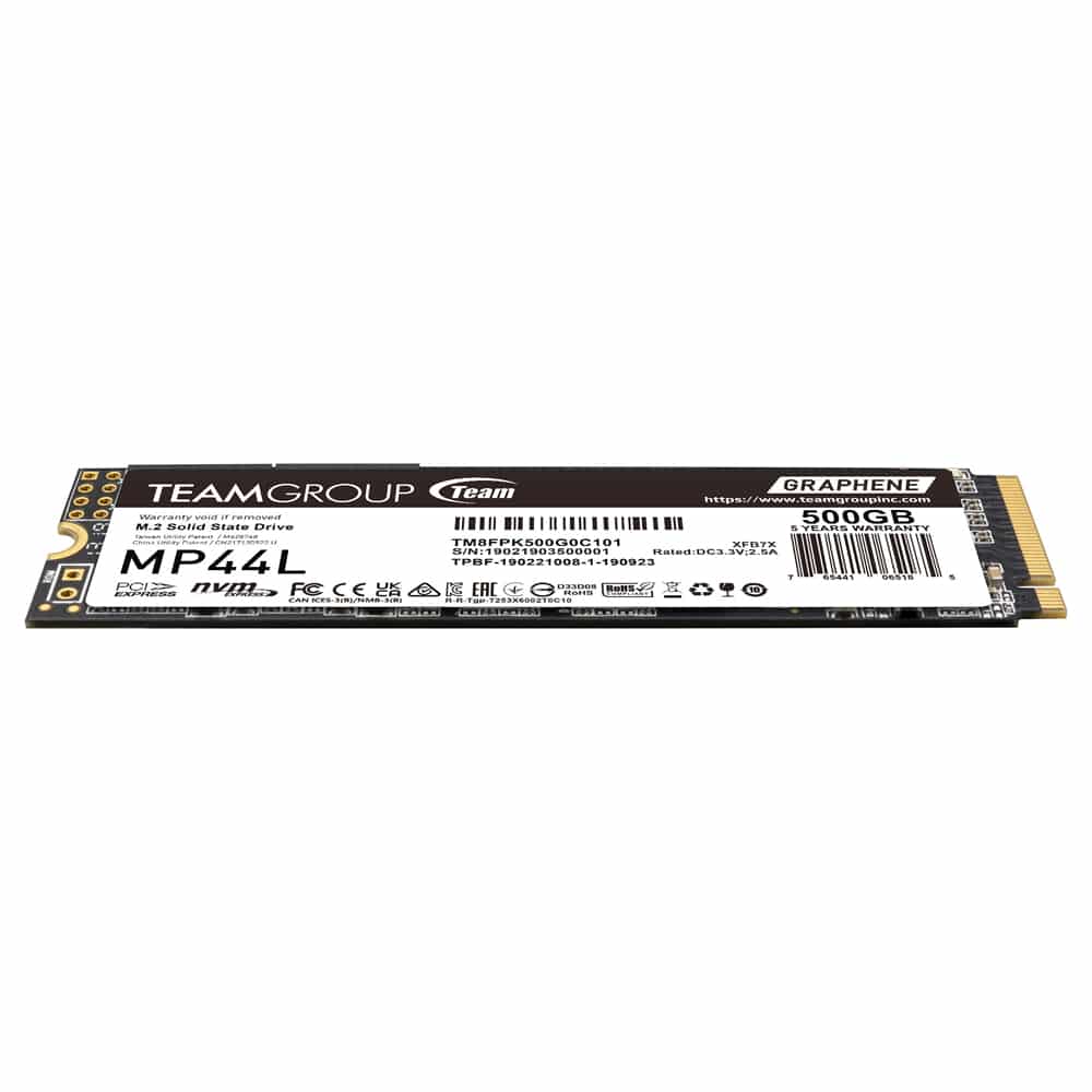 Disco SSD Team Group 500Gb M.2 PCIe 4.0 NVMe MP44L 5000R-3700W