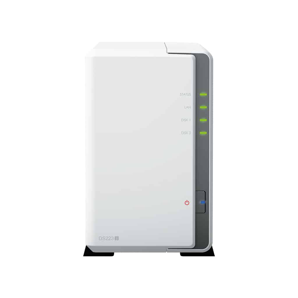 Synology DS223j NAS Disk Station 2 Baias 3.5"- 2.5" 1Gb Ddr4 Formato Torre