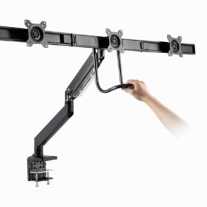 Suporte para 3 Monitores Gembird Ajustável e facilidade de Movimento suporte até 27" e 7 Kg