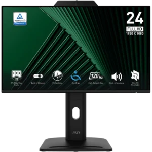 Monitor MSI MP242PMG 23.8" FullHD IPS 120Hz 4ms com Webcam 1xDP 1xVGA 1xHdmi Audio Hub Usb Ajuste em altura Pivot