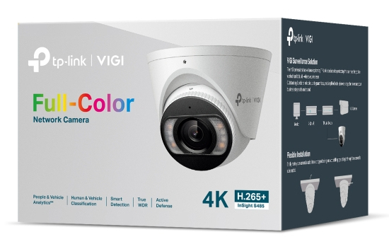 Camara de VideoVigilancia TP-Link Cam VIGI 8MP Full-Color Torret Network