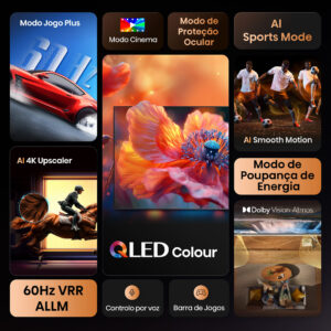 TV Hisense QLED 50" Uhd 50E7Q Smart TV