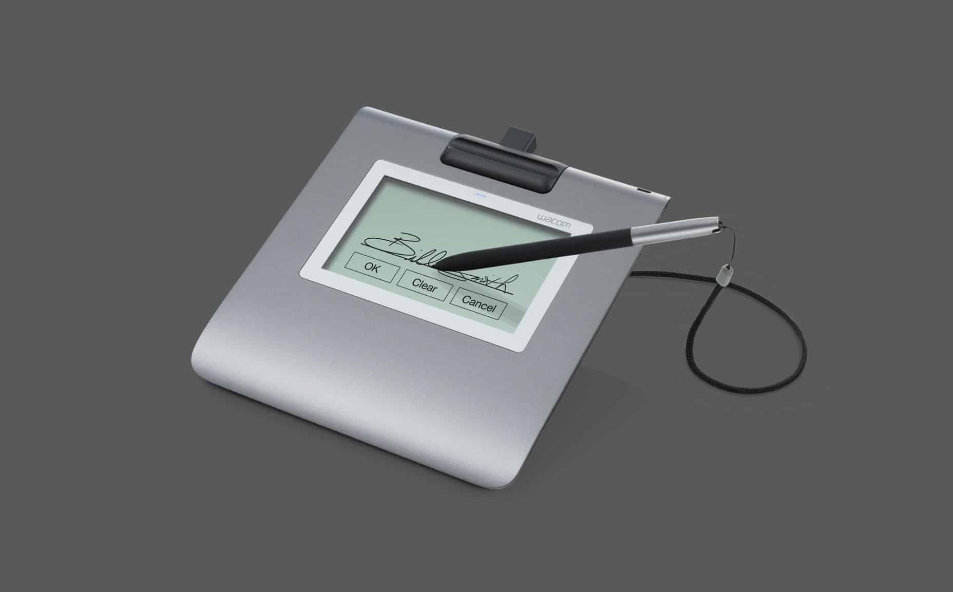 Terminal de Assinaturas Wacom STU-430 com monitor LCD 9.6 x 6 cm eletromagnético com cabo USB