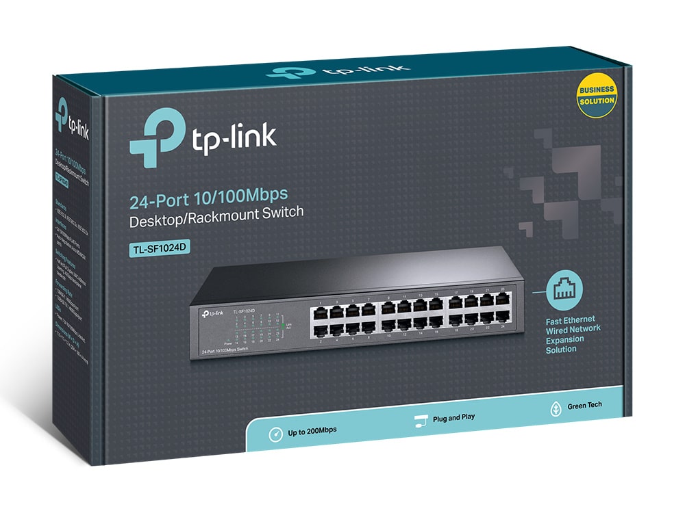 Switch TP-Link 24 portas 10/100 - TL-SF1024D