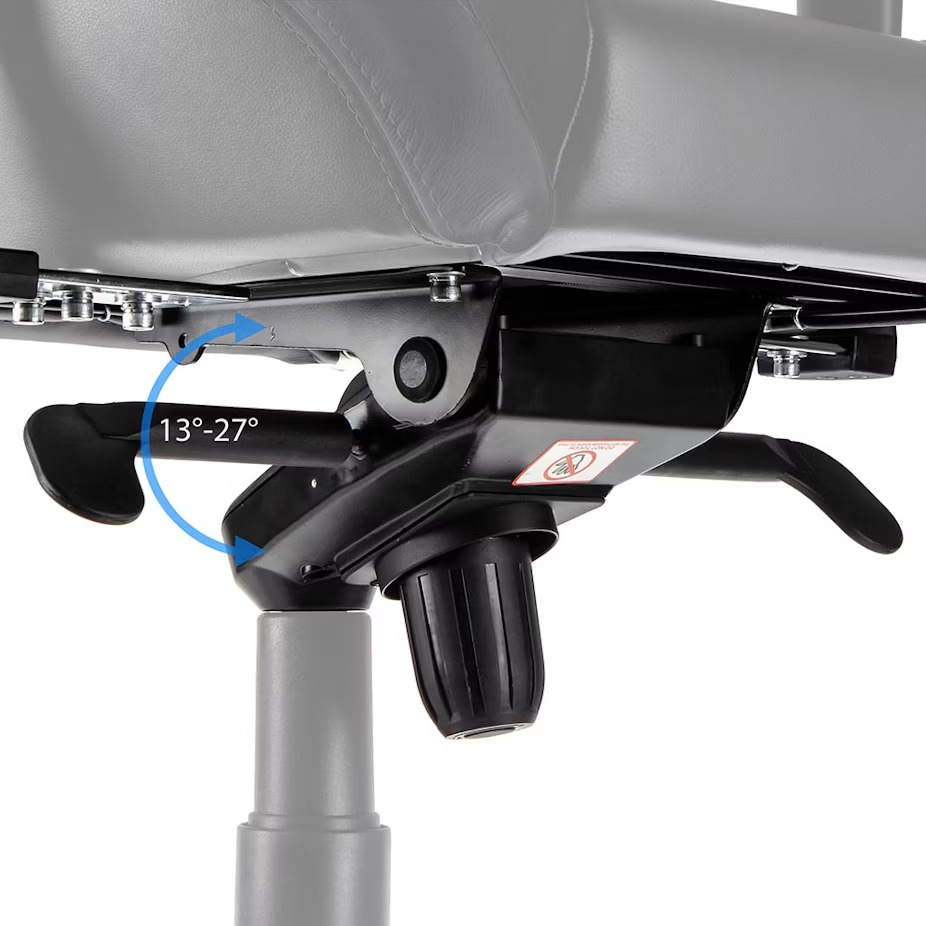 Cadeira noblechairs EPIC Real Leather - Preto / Branco / Ve