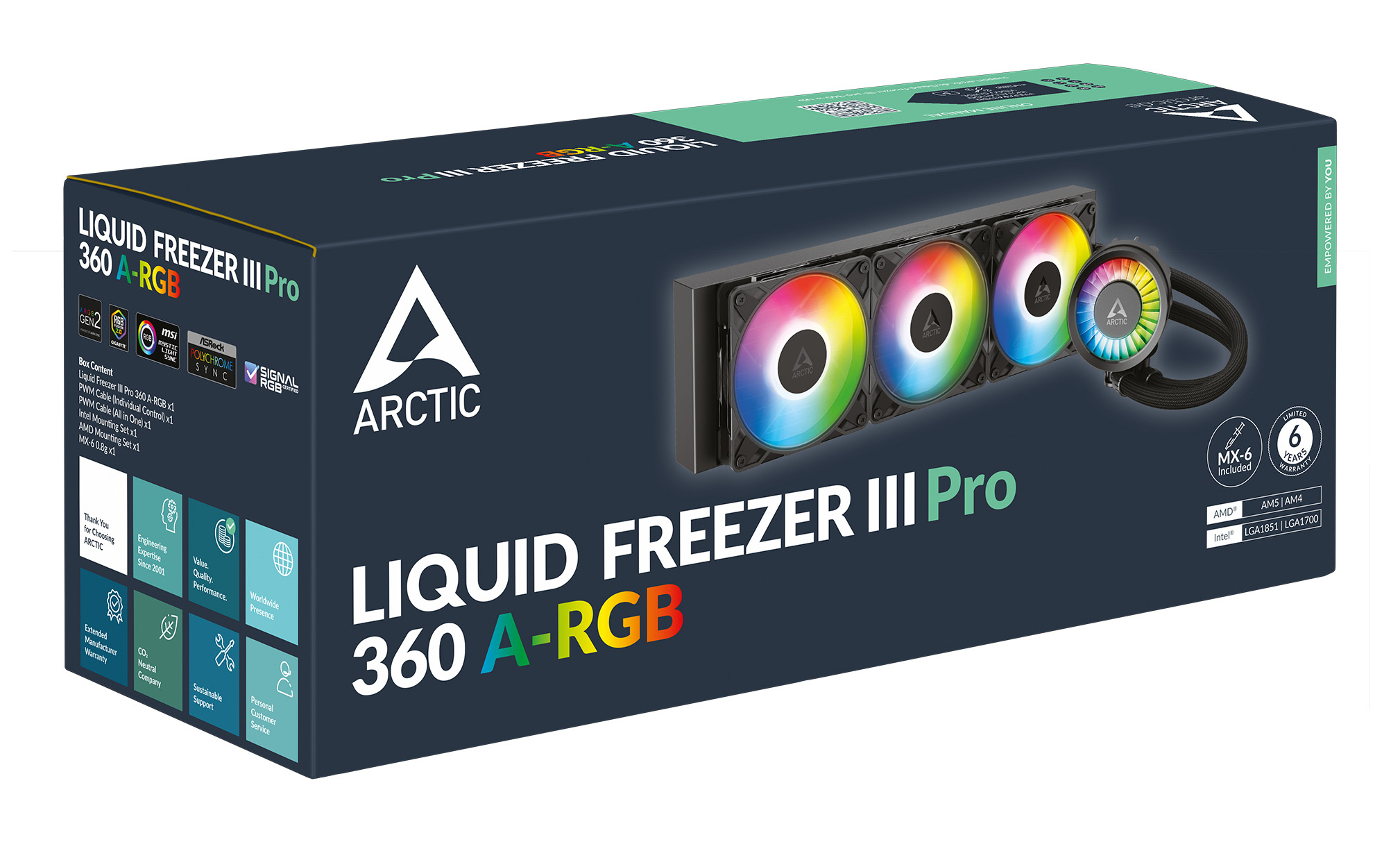 Water Cooler Arctic Liquid Freezer III PRO ARGB CPU AIO - 360mm