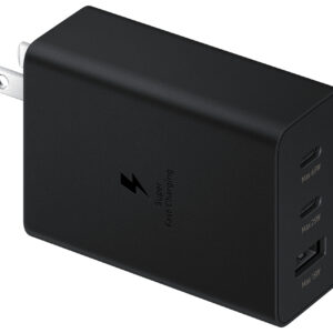 Carregador SAMSUNG Trio 65W USB-C 25W USB-C 15W USB-A Preto