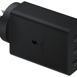Carregador SAMSUNG Trio 65W USB-C 25W USB-C 15W USB-A Preto