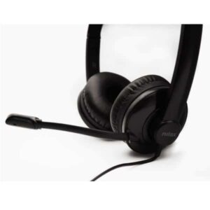 Headphones Nilox com Microfone e control de Volume ligação USB Preto