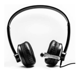 Headphones Nilox com Microfone e control de Volume ligação USB Preto