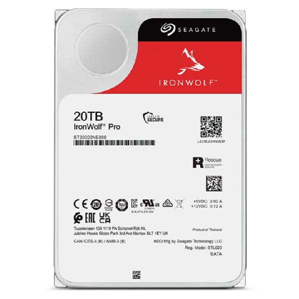 Disco Duro Seagate IronWolf Pro NAS ST20000NT001 20TB 3.5" SATA
