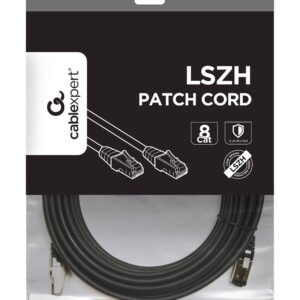 Cabo Rede Gembird Cat 8 LSZH 5 Metros Preto