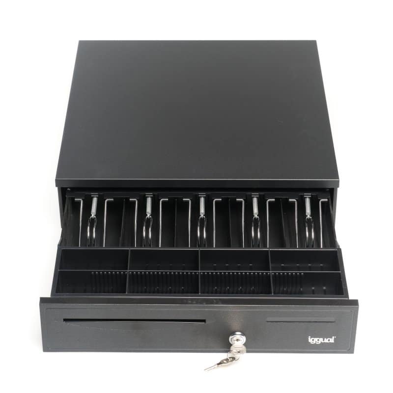 Gaveta de Dinheiro iggual IRON-50 42cm 5+8 Preta