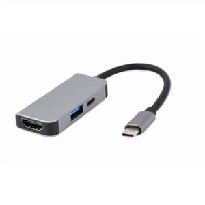 Adaptador - Docking Station Type-C 3IN1 3*USB 1XHDMI Hub e Type-C Power
