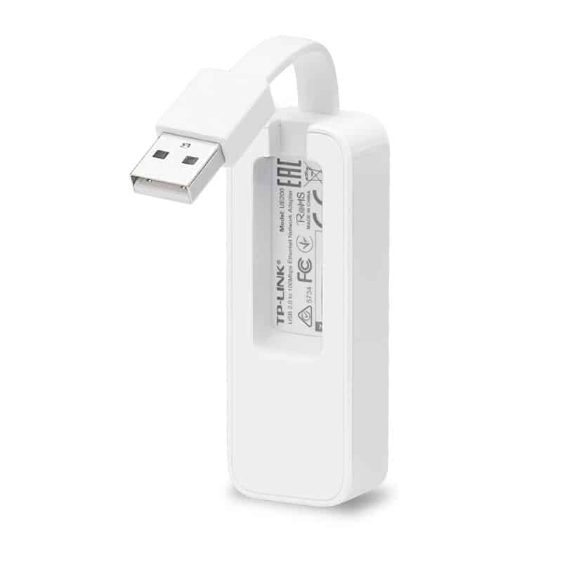 Adaptador TP-LINK UE200 USB 2.0 para RJ45 Porta de Rede Ethernet 1 10/100Mbps