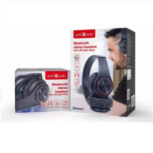 Auscultadores Gembird Bluetooth com Efeito Led Pretos