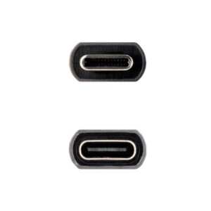 Cabo USB 3.2 Nanocable 10.01.4401 Usb Tipo-C Macho - USB Tipo-C Fêmea 1m Preto