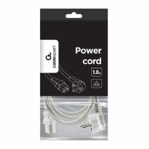 Cabo Alimentação Gembird de Schuko a C13 1.8 Metro Branco