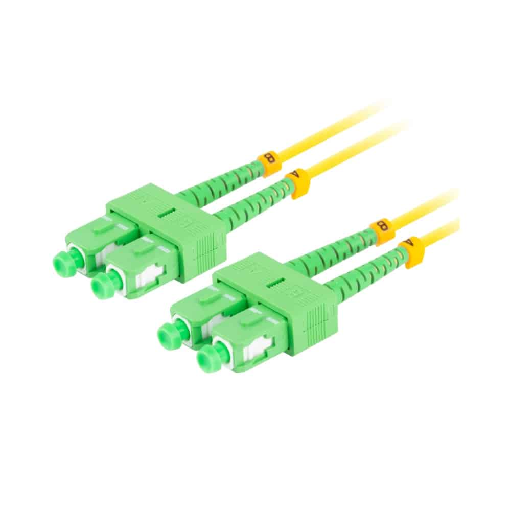 Cabo Fibra Ótica Lanberg Mono SC/APC-SC/Apc Duplex G657A1 Lszh 2 Metros Amarelo