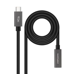 Cabo Nanocable Usb 3.2 10.01.4400 Usb-C Macho - Usb-C Fêmea 50cm Preto