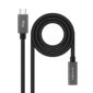Cabo Nanocable Usb 3.2 10.01.4400 Usb-C Macho - Usb-C Fêmea 50cm Preto