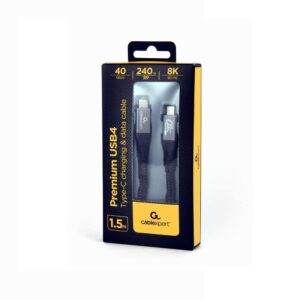 Cabo Type-C para Type-C Premium Usb 4 Charging e Data 40Gbps 240W 1.5 Metros